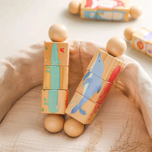 Wooden Rotating Animal Puzzle