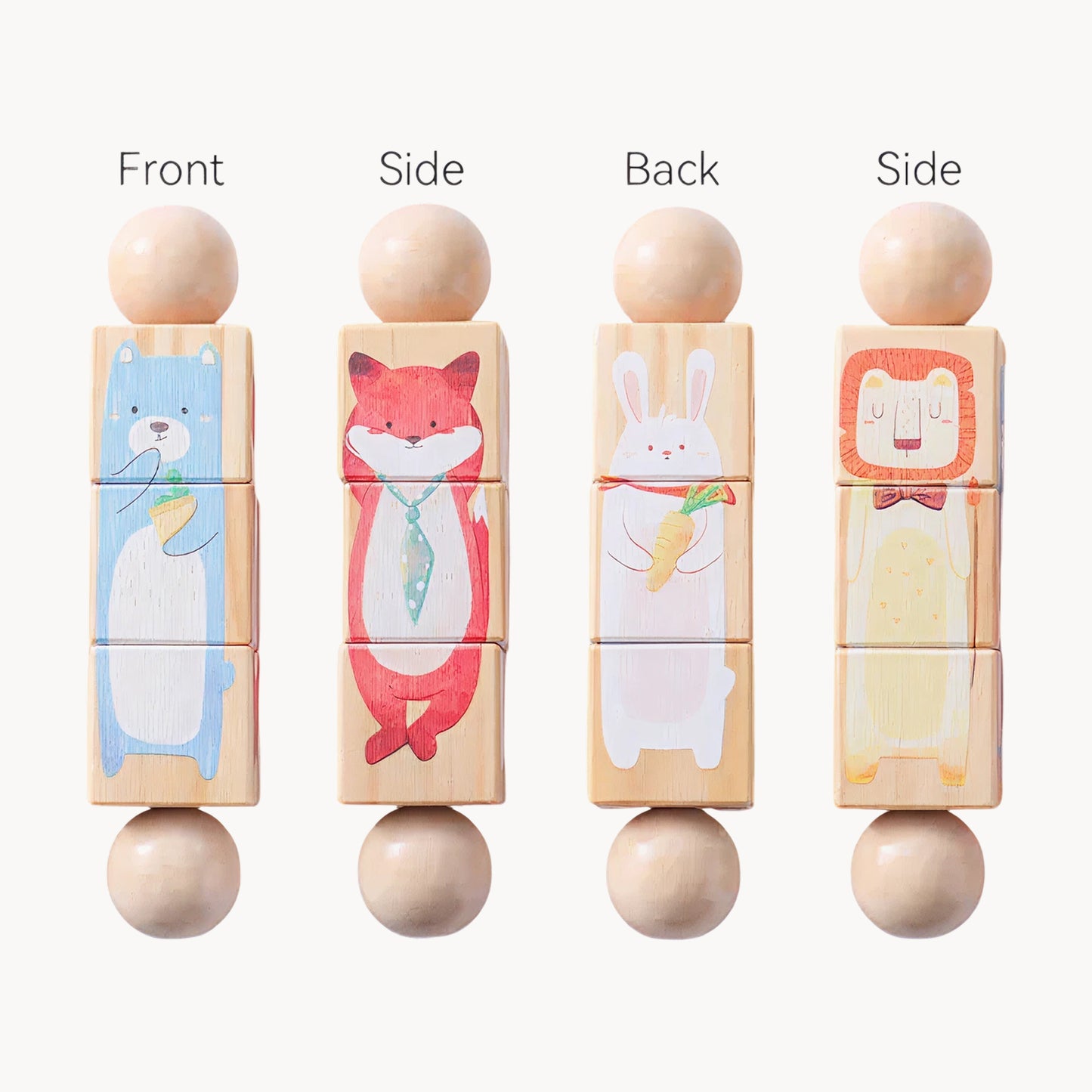 Wooden Rotating Animal Puzzle