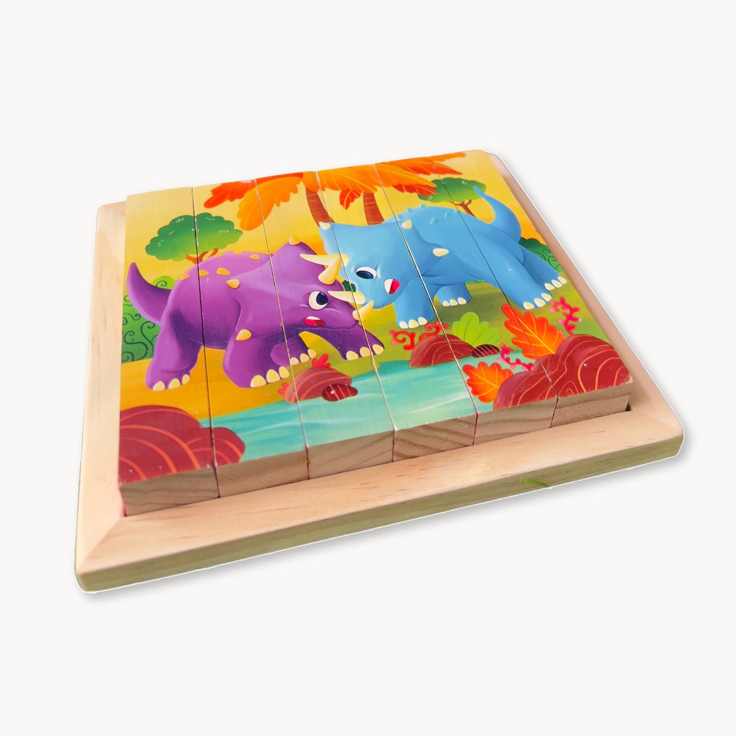Wooden 6 in 1 Animal Cube Puzzle
