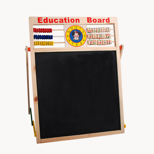 Wooden Educational Board – 5-in-1 Montessori Learning Toy for Kids