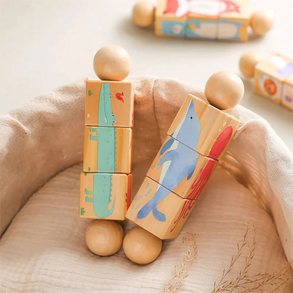 Wooden Rotating Animal Puzzle