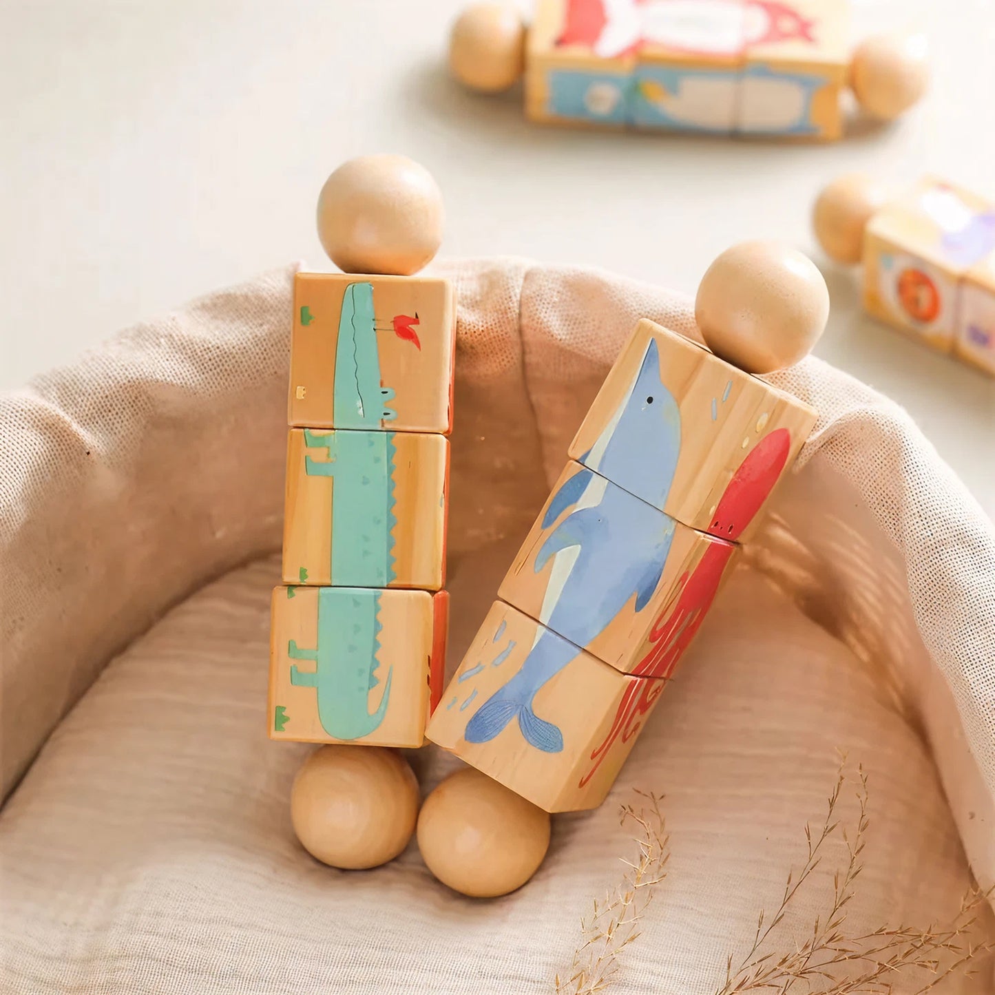 Wooden Rotating Animal Puzzle