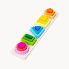 Wooden Shape Sorting & Stacking Board