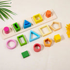 Wooden Shape Sorting & Stacking Board