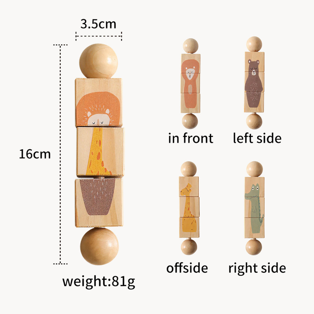 Wooden Rotating Animal Puzzle