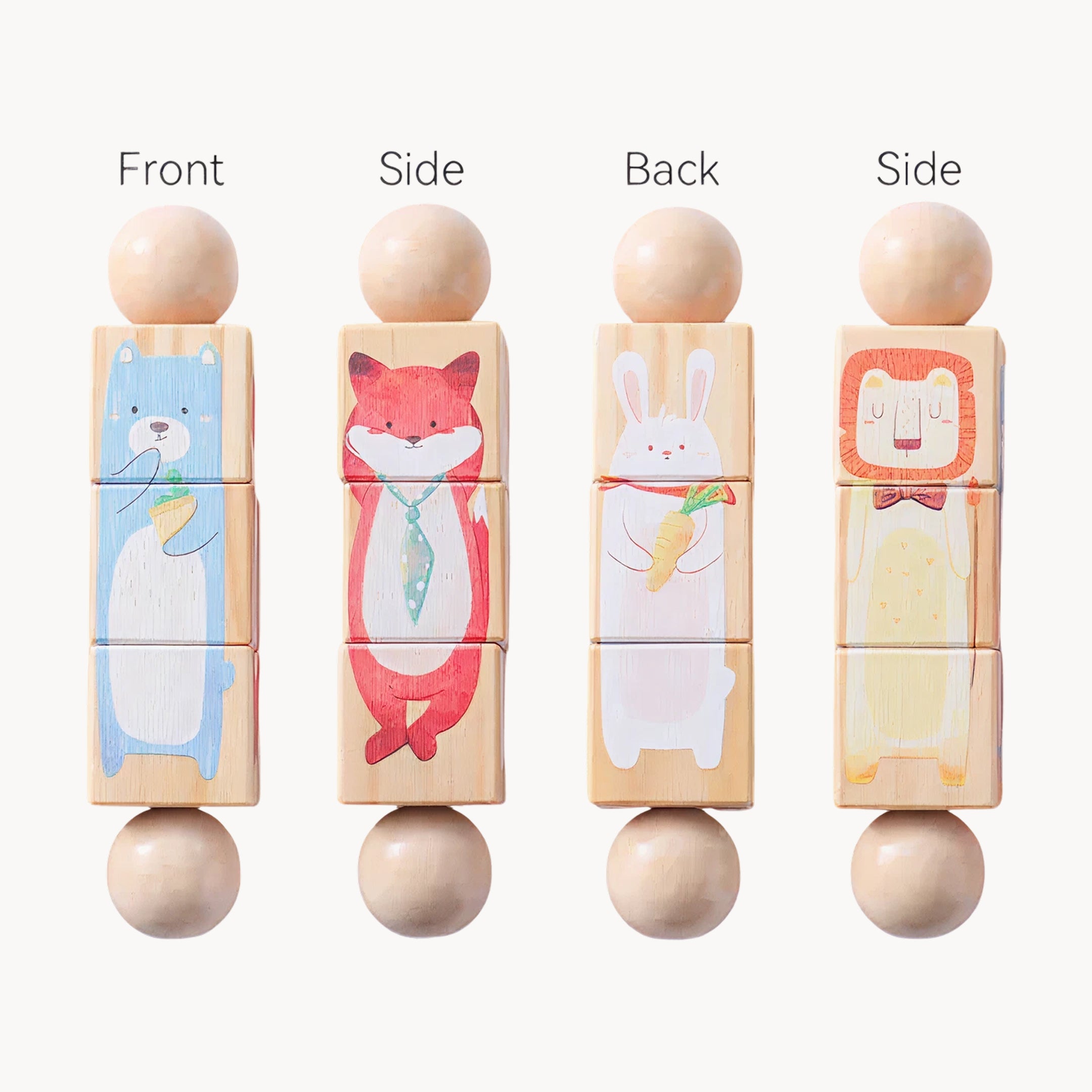 Wooden Rotating Animal Puzzle