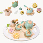 15 pcs Wooden Afternoon Tea Set