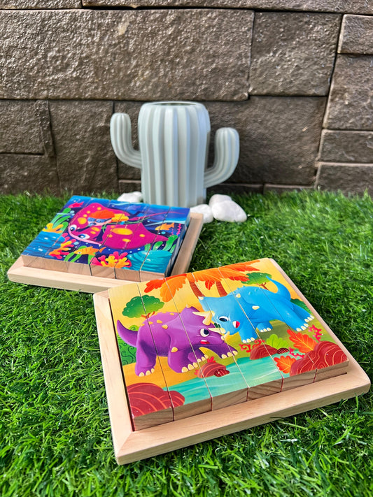 wooden 6 in 1 Animal block puzzle game